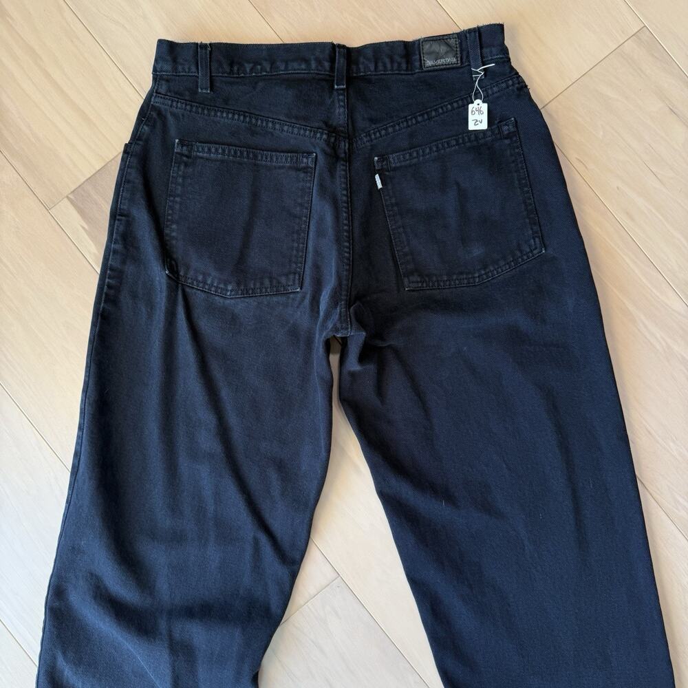 Vintage Levis Silver Tab Jeans 34 Black Baggy Wide Leg Skater 90s Streetwear - Picture 9 of 11